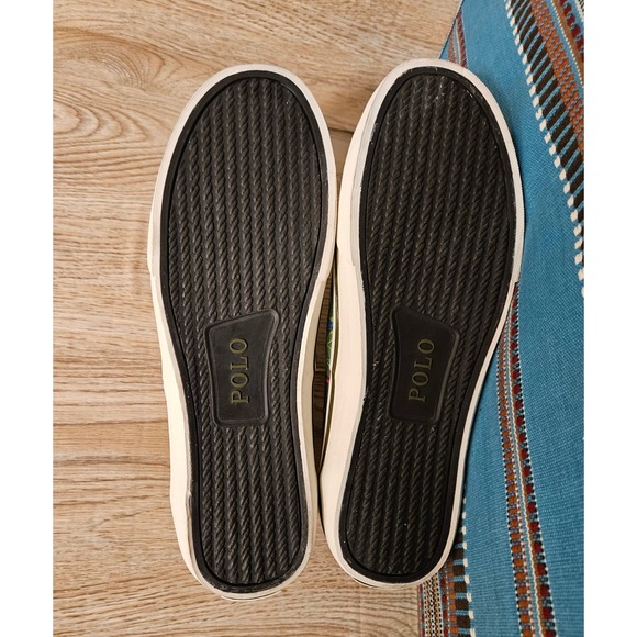 Polo Ralph Lauren Thorton III Floral Canvas Lace up Sneakers Men Size 10 D - Picture 4 of 7